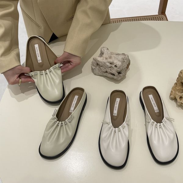 slippers bailamos women slipper square toe mules pleated pu leather shoes woman sandal flats mujer flat solid sl jvmf, Black
slippers bailamos women slipper square toe mules pleated pu leather shoes woman sandal flats mujer flat solid sl jvmf, Black