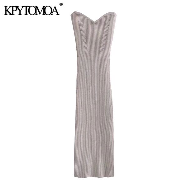 women chi fashion with exposed shoulders knitted midi dress vintage sweetheart neck backless female dresses mujer 210416, Black;gray
women chi fashion with exposed shoulders knitted midi dress vintage sweetheart neck backless female dresses mujer 210416, Black;gray