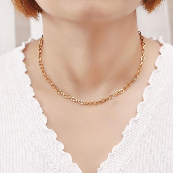 chokers 2021fashion simple gold plated paperclip chain link short necklace geometric clavicle for women, Golden;silver
chokers 2021fashion simple gold plated paperclip chain link short necklace geometric clavicle for women, Golden;silver