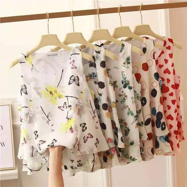 women's tanks & camis arrival summer korean style women casual sleeveless o-neck ruffles print chiffon plus size w228 700, White
women's tanks & camis arrival summer korean style women casual sleeveless o-neck ruffles print chiffon plus size w228 700, White