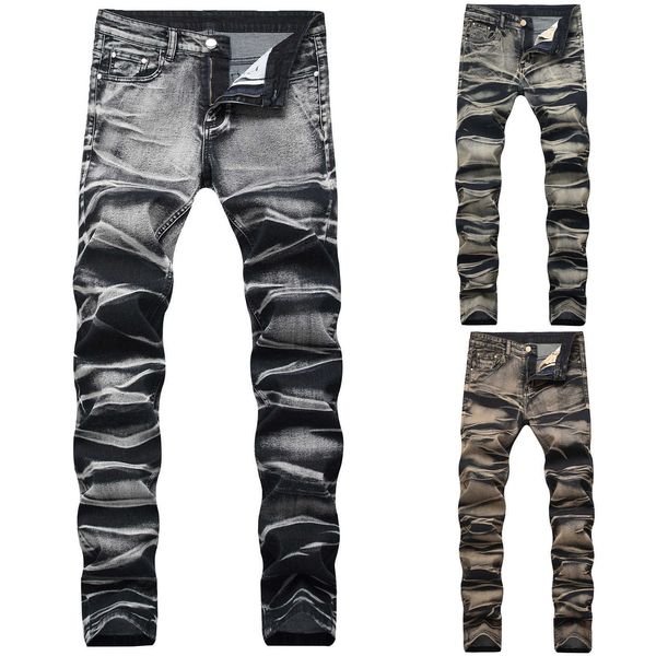new men's straight leg jeans old vintage wash torn holes 80s denim pants night club dance jean plus size s-4xl men jeans x0621, Blue
new men's straight leg jeans old vintage wash torn holes 80s denim pants night club dance jean plus size s-4xl men jeans x0621, Blue