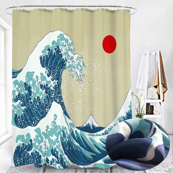 bath great wave kanagawa artwork oriental style shower curtain set, elegant pongee fabric durable bath curtain bathroom d¨|cor,
bath great wave kanagawa artwork oriental style shower curtain set, elegant pongee fabric durable bath curtain bathroom d¨|cor,