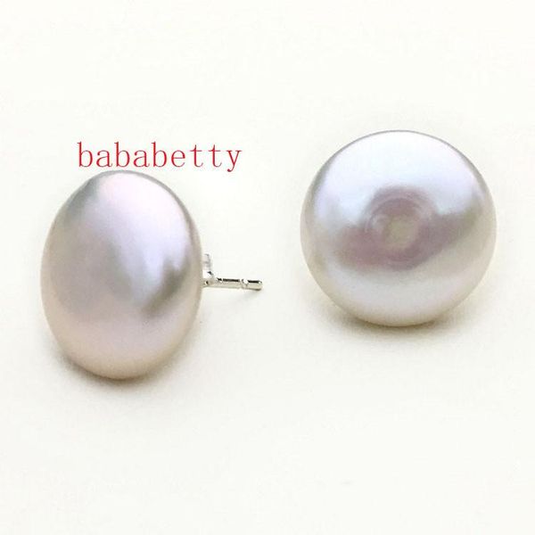 stud simple elegant baroque white natural freshwater pearl button coin shape 13-14mm 925 sterling silver earrings, Golden;silver
stud simple elegant baroque white natural freshwater pearl button coin shape 13-14mm 925 sterling silver earrings, Golden;silver