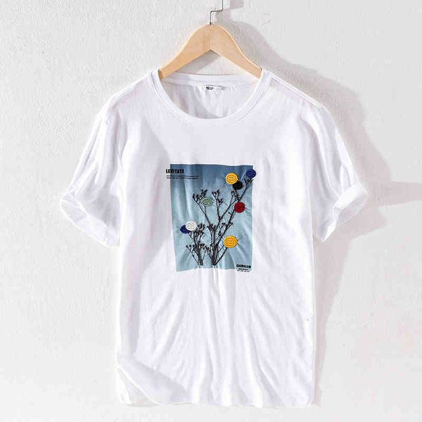 men's t-shirts arrival short sleeve embroidered linen shirt brand summer t-shirt for men fashion white t shirts male overhemd i99k, White;black
