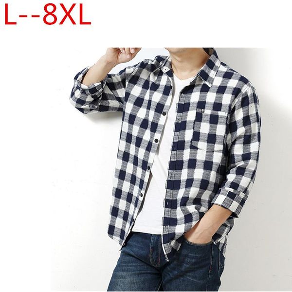 men's casual shirts 8xl 6xl 5xl 4xl plaid cotton mens business long sleeve shirt male social dress flannel, White;black
men's casual shirts 8xl 6xl 5xl 4xl plaid cotton mens business long sleeve shirt male social dress flannel, White;black