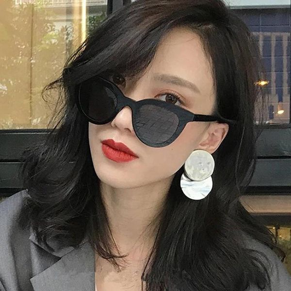 sunglasses 2021 fashion cat eye retro, White;black