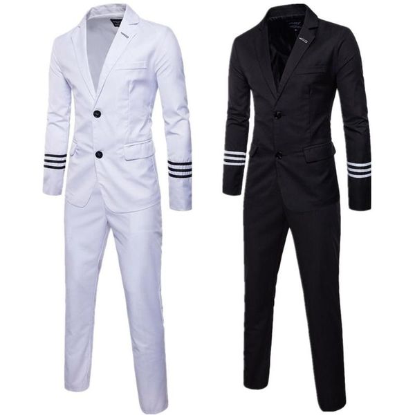 men's suits & blazers fashion 2021 autumn winter suit striped sleeve bridegroom wedding casual single row two buckle solid color, White;black
men's suits & blazers fashion 2021 autumn winter suit striped sleeve bridegroom wedding casual single row two buckle solid color, White;black
