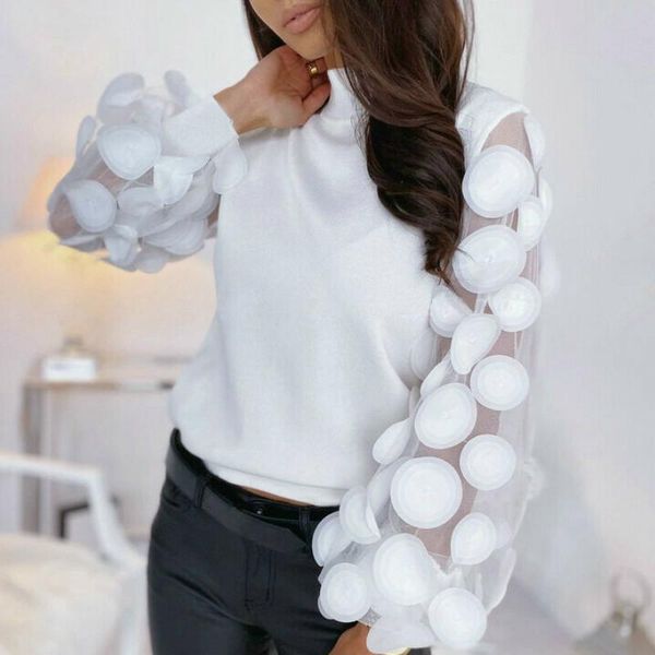 retro women tulle ruffle elegant shirt lady work big dot fashion long sleeve blouse high street turtleneck spring femme women's blouses, White
retro women tulle ruffle elegant shirt lady work big dot fashion long sleeve blouse high street turtleneck spring femme women's blouses, White