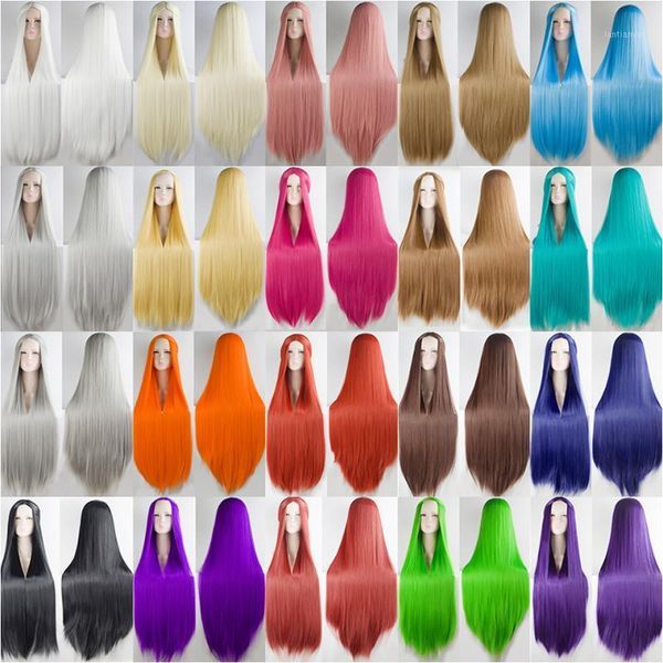 cosplay anime costume wigs heat resistant fiber synthetic 100cm long straight blonde blue red pink purple false hair1, Black
cosplay anime costume wigs heat resistant fiber synthetic 100cm long straight blonde blue red pink purple false hair1, Black
