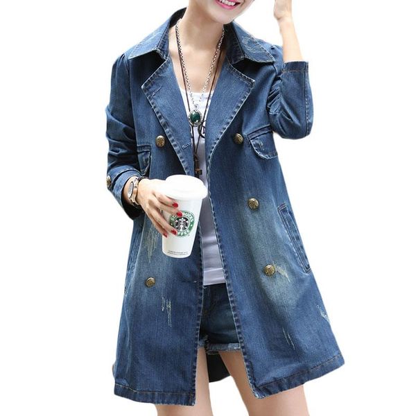 women's trench coats autumn plus size cowboy coat women 2021 korean denim slim casual double-breasted overcoat e036, Tan;black
women's trench coats autumn plus size cowboy coat women 2021 korean denim slim casual double-breasted overcoat e036, Tan;black