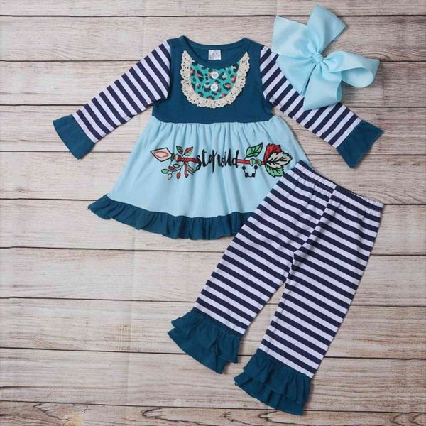 toddler girl clothes autumn blue long sleeve skirt and navy striped trousers stay wild font print pattern, White
toddler girl clothes autumn blue long sleeve skirt and navy striped trousers stay wild font print pattern, White