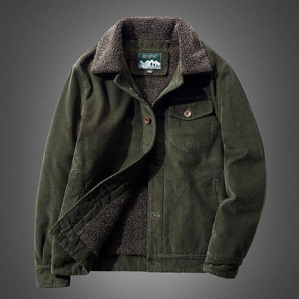 men's jackets winter military men warm corduroy jacket cotton thick coat mens casual wool liner plus size overcoats igai, Black;brown
men's jackets winter military men warm corduroy jacket cotton thick coat mens casual wool liner plus size overcoats igai, Black;brown