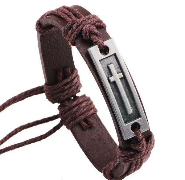 2021 stylish vintage handmade genuine leather id bracelets cross anchor for men women leather wristband cord bracelets gifts factory price, Black
2021 stylish vintage handmade genuine leather id bracelets cross anchor for men women leather wristband cord bracelets gifts factory price, Black