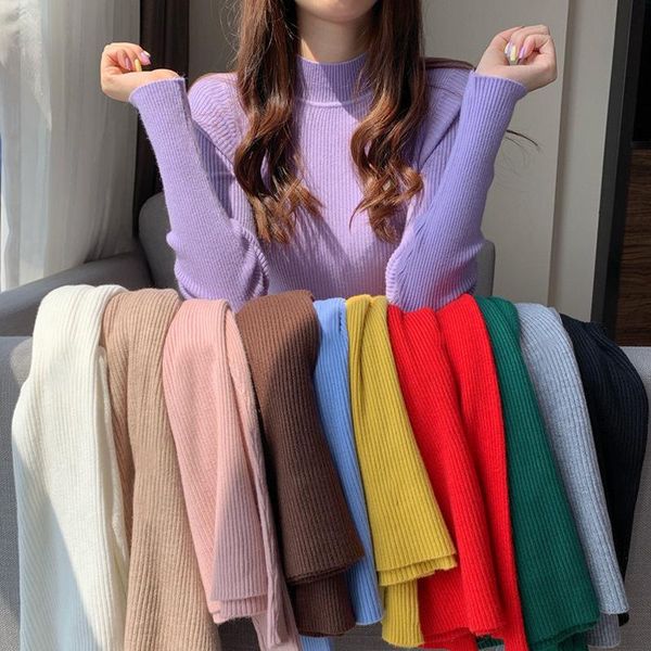 solid color knitted women sweater spring and autumn casual long-sleeved skin-friendly lady bottoming women's sweaters, White;black
solid color knitted women sweater spring and autumn casual long-sleeved skin-friendly lady bottoming women's sweaters, White;black