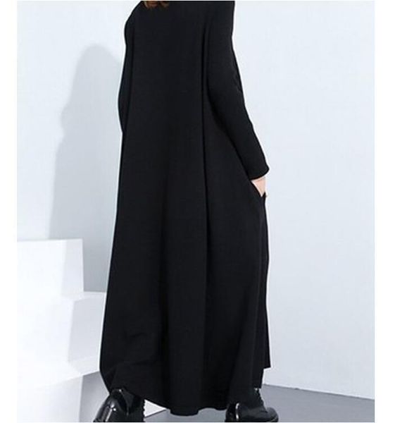 casual dresses plus size women autumn winter long sleeve turtleneck maxi loose clothing 4xl 5xl, Black;gray
casual dresses plus size women autumn winter long sleeve turtleneck maxi loose clothing 4xl 5xl, Black;gray