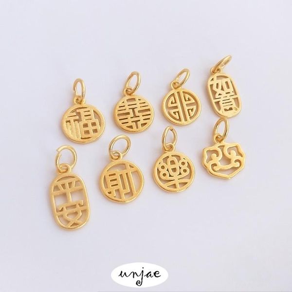 charms strong protection color sand gold small pendant bracelet diy blessing necklace handmade jewelry accessories, Bronze;silver
charms strong protection color sand gold small pendant bracelet diy blessing necklace handmade jewelry accessories, Bronze;silver