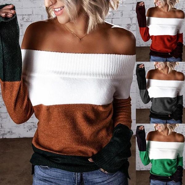 women's sweaters women autumn winter off shoulder patchwork long sleeve pullover knitted elastic sweater casual female jumper knitwear, White;black
women's sweaters women autumn winter off shoulder patchwork long sleeve pullover knitted elastic sweater casual female jumper knitwear, White;black