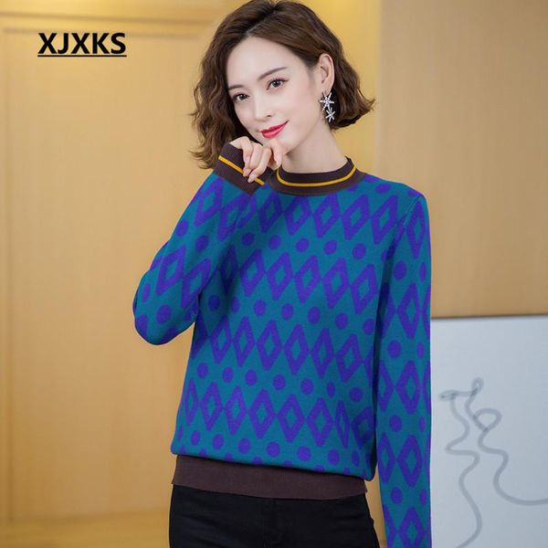 autumn winter wool knitted sweater women pullover fashion diamond plaid casual women's sweaters, White;black
autumn winter wool knitted sweater women pullover fashion diamond plaid casual women's sweaters, White;black