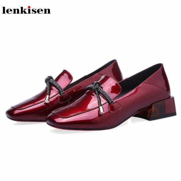 dress shoes lenkisen genuine leather square toe bowtie solid loafers med heels slip on mature women autumn daily wear casual pumps l71, Black
dress shoes lenkisen genuine leather square toe bowtie solid loafers med heels slip on mature women autumn daily wear casual pumps l71, Black
