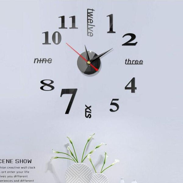 creative continental wall clock home diy3d three-dimensional decorative acrylic digital mirror sticker table wh clocks
creative continental wall clock home diy3d three-dimensional decorative acrylic digital mirror sticker table wh clocks