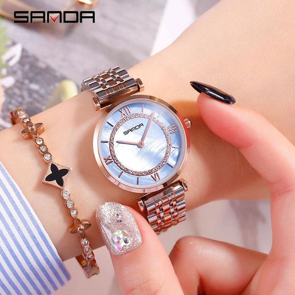 wristwatches sanda super slim rose goud roestvrij staal horloges vrouwen brand luxe casual klok dames polshorloge relogio feminino, Slivery;brown
wristwatches sanda super slim rose goud roestvrij staal horloges vrouwen brand luxe casual klok dames polshorloge relogio feminino, Slivery;brown
