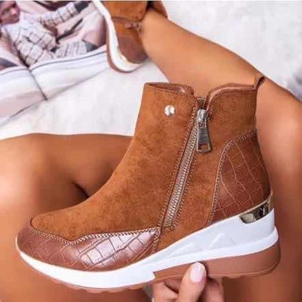 boots wholesale shoes ankle fashion simple design side zip wedge heel women sneakers big size 43, Black
boots wholesale shoes ankle fashion simple design side zip wedge heel women sneakers big size 43, Black