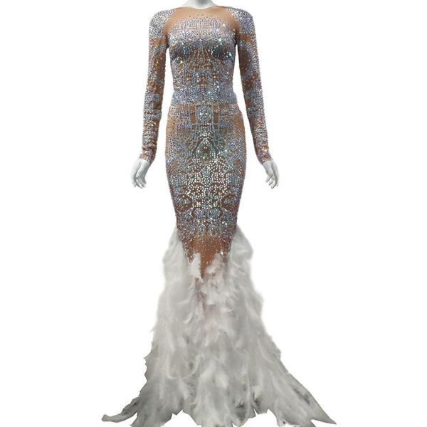 casual dresses sparkly rhinestones feather long dress women prom birthday celebrate party nightclub stage performance costume, Black;gray
casual dresses sparkly rhinestones feather long dress women prom birthday celebrate party nightclub stage performance costume, Black;gray