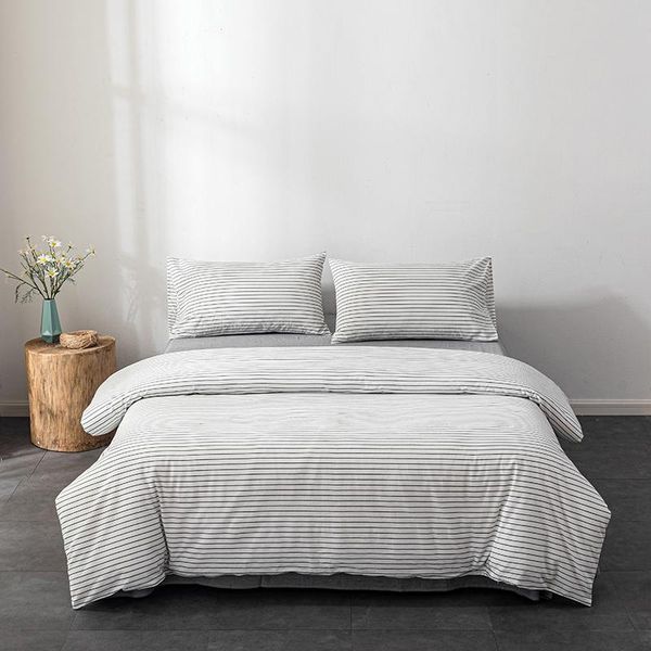 bedding sets yarn-dyed cotton washed four-piece set, pure striped solid color, simple double duvet cover, single bed supplies
bedding sets yarn-dyed cotton washed four-piece set, pure striped solid color, simple double duvet cover, single bed supplies