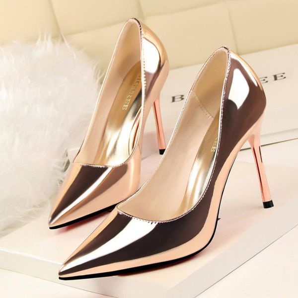 dress shoes bigtree fashion gold mirror plated diamonds shine work party pointed high heels 10cm wedding female mujer, Black
dress shoes bigtree fashion gold mirror plated diamonds shine work party pointed high heels 10cm wedding female mujer, Black
