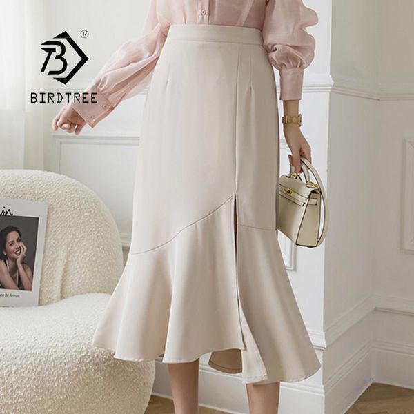 skirts summer women's korean solid midi ruffled slit workwear high waist a-line all-match elegant office trumpet b15608x, Black
skirts summer women's korean solid midi ruffled slit workwear high waist a-line all-match elegant office trumpet b15608x, Black