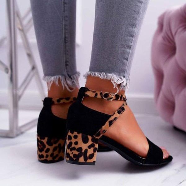 fashion leopard printed sandals women summer buckle strap med heel shoes for woman square heels breathable sandalias mujer 2021, Black
fashion leopard printed sandals women summer buckle strap med heel shoes for woman square heels breathable sandalias mujer 2021, Black