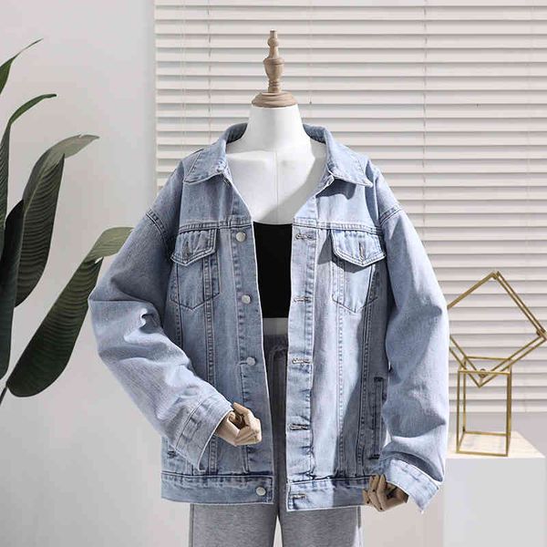women's fur & faux vintage short jeans jacket women spring autumn korean long sleeve denim coat ladies student loose harajuku clo, Black
women's fur & faux vintage short jeans jacket women spring autumn korean long sleeve denim coat ladies student loose harajuku clo, Black