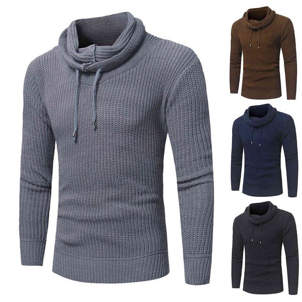 Men's Fashion Sweaters Winter Casual Solid Cap Rope High Collar Pullover Slim Knit, Gray
Men's Fashion Sweaters Winter Casual Solid Cap Rope High Collar Pullover Slim Knit, Gray