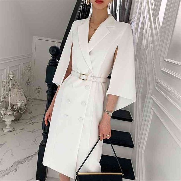 white solid dresses female notched elegant vestidos woman flying sleeve vintage party midi clothing 210603, Black;gray
white solid dresses female notched elegant vestidos woman flying sleeve vintage party midi clothing 210603, Black;gray