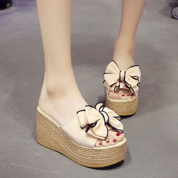 summer flax casual cozy platform wedges heels slippers ladies fashion open toe roman women's sandals large size 40, Black
summer flax casual cozy platform wedges heels slippers ladies fashion open toe roman women's sandals large size 40, Black