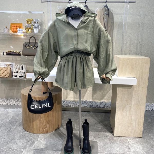 women's tracksuits street style silk mesh hoodies + shorts two 2 piece sets womens outfits set summer clothes for women, Gray
women's tracksuits street style silk mesh hoodies + shorts two 2 piece sets womens outfits set summer clothes for women, Gray