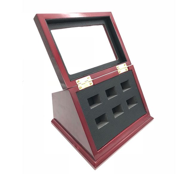 innovate slant wood t-shaped clear face 7 position hole display box for all kind of championship rings ship by dhl over 3 pcs, Black
innovate slant wood t-shaped clear face 7 position hole display box for all kind of championship rings ship by dhl over 3 pcs, Black
