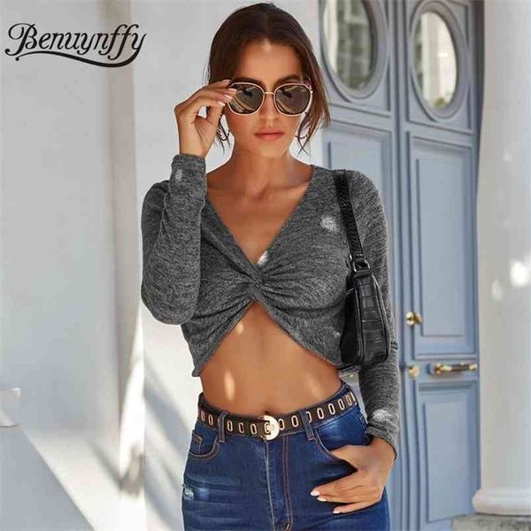 deep v neck knot front crop t-shirt women autumn long sleeve cropped woman tshirts fashion streetwear clothes 210510, White
deep v neck knot front crop t-shirt women autumn long sleeve cropped woman tshirts fashion streetwear clothes 210510, White
