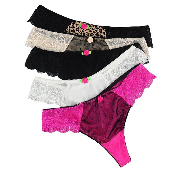 women's panties lace cotton thongs women underwear plus size g strings lingerie ropa interior, Black;pink
women's panties lace cotton thongs women underwear plus size g strings lingerie ropa interior, Black;pink