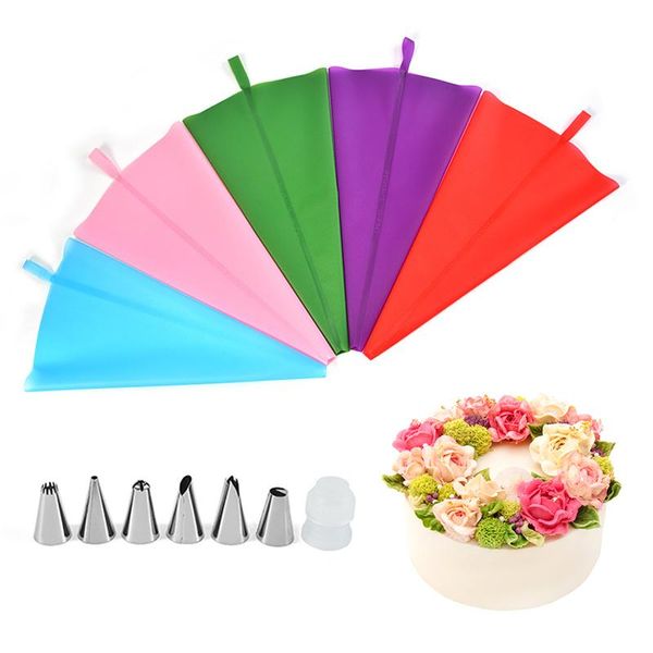 baking & pastry tools 8 pcs kit bag with arit icing piping spout tips nozzles equipment silicone cream for cupcake cake decorating fondant
baking & pastry tools 8 pcs kit bag with arit icing piping spout tips nozzles equipment silicone cream for cupcake cake decorating fondant
