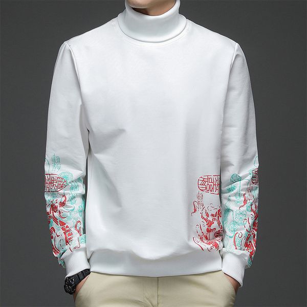style men's chine high collar long sve sweater 2021 spring and autumn leisure trend couple bottomed shirt national fashion drs, Black
style men's chine high collar long sve sweater 2021 spring and autumn leisure trend couple bottomed shirt national fashion drs, Black