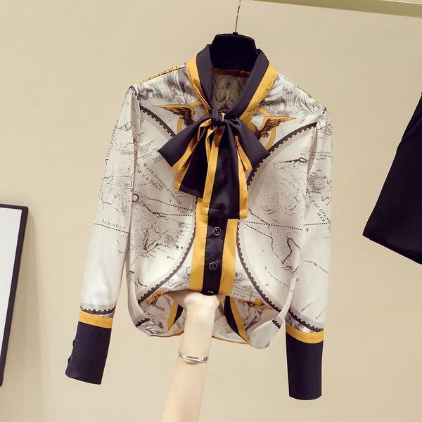 women's blouses & shirts women 2021 spring autumn fashion chiffon long sleeve print loose female casual oversized bow open stitch t13, White
women's blouses & shirts women 2021 spring autumn fashion chiffon long sleeve print loose female casual oversized bow open stitch t13, White