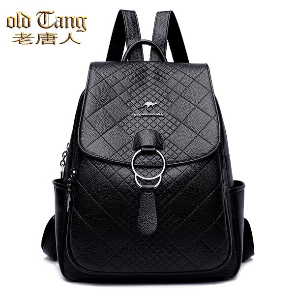 old tang fashion school backpack leather bags for women 2021 large capacity travel diamond lattice bag mochilas
old tang fashion school backpack leather bags for women 2021 large capacity travel diamond lattice bag mochilas