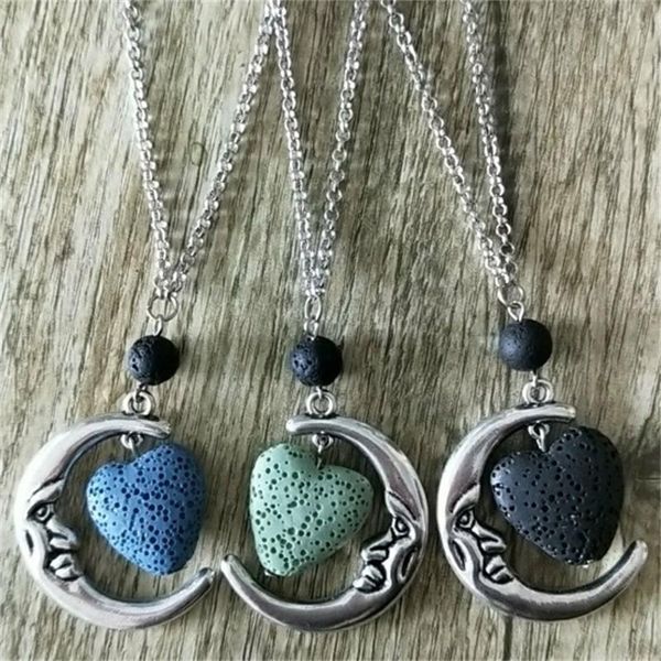 pendant necklaces 12 colorful heart lava stone aroma essential oil diffuser necklace jewelry black volcanic rock moon, Silver
pendant necklaces 12 colorful heart lava stone aroma essential oil diffuser necklace jewelry black volcanic rock moon, Silver