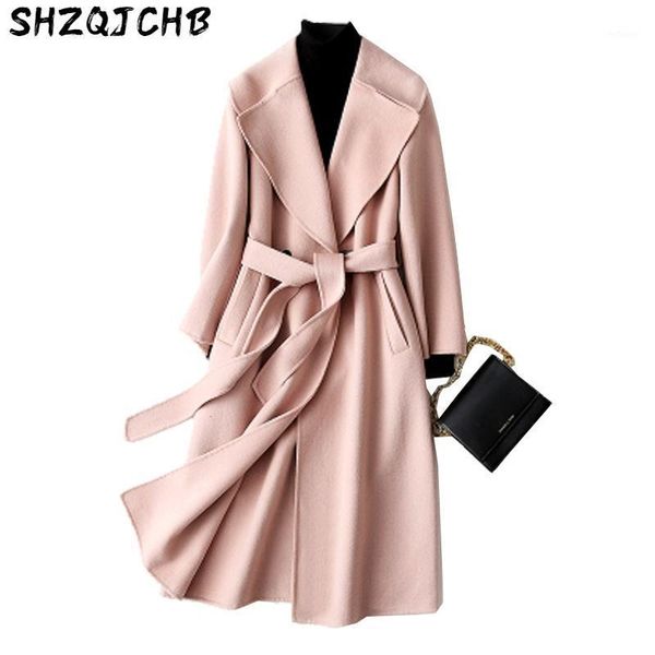 autumn winter women's wool coat female double sided jacket with belt for women long parka outwear casaco feminino lx2 & blends, Black
autumn winter women's wool coat female double sided jacket with belt for women long parka outwear casaco feminino lx2 & blends, Black