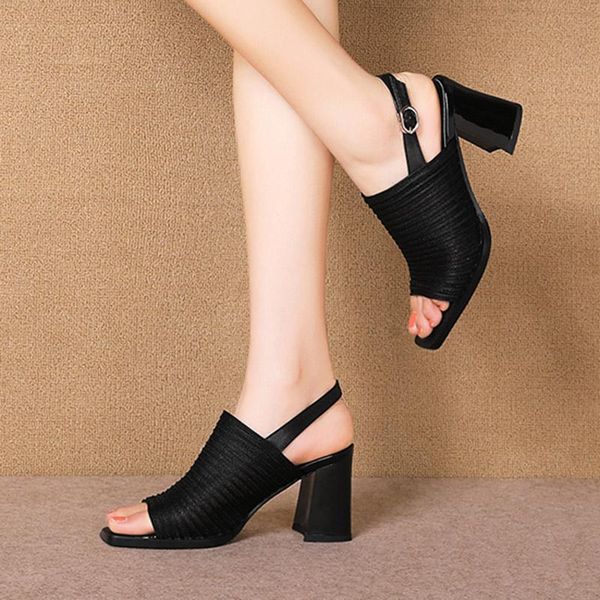 dress shoes 2021 summer woman sandals peep toe high heels women pumps black party slip on sandalias mujer 8175l 
dress shoes 2021 summer woman sandals peep toe high heels women pumps black party slip on sandalias mujer 8175l