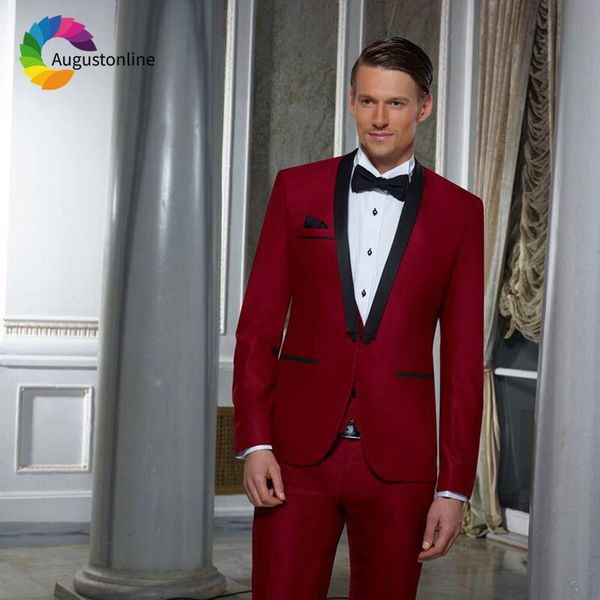 men's suits & blazers custom made burgundy men wedding suit slim fit groom tuxedo black shawl lapel man blazer jacket pants 2piece, White;black
men's suits & blazers custom made burgundy men wedding suit slim fit groom tuxedo black shawl lapel man blazer jacket pants 2piece, White;black