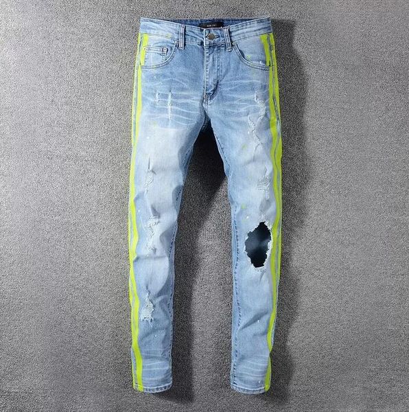 solid classic style fashion straight am1 fit arrival biker blue jeans pants distressed water diamond zebra stripes jeans size 2940
solid classic style fashion straight am1 fit arrival biker blue jeans pants distressed water diamond zebra stripes jeans size 2940