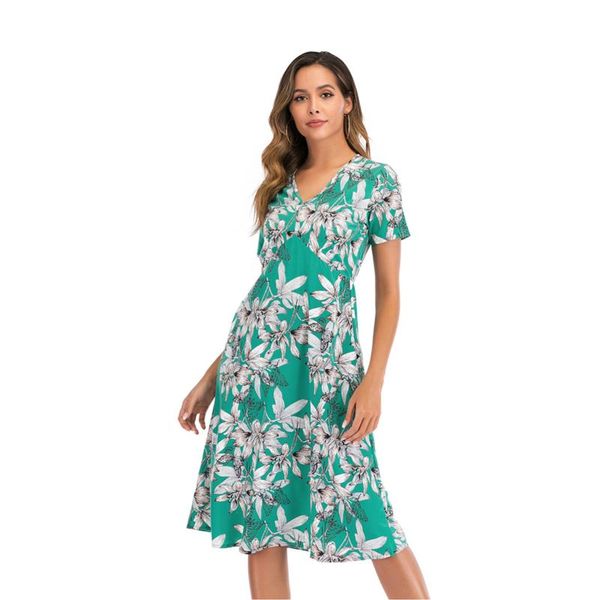 casual dresses floral printed summer for women with short sleeve bohemian beach sundress v-neck a-line dress plus size, Black;gray
casual dresses floral printed summer for women with short sleeve bohemian beach sundress v-neck a-line dress plus size, Black;gray