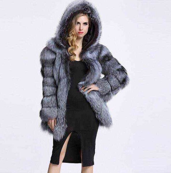 artificial fur stitched fur one women's medium long 9 / 4 sleeve hooded imitation fur coat women 211207, Black
artificial fur stitched fur one women's medium long 9 / 4 sleeve hooded imitation fur coat women 211207, Black